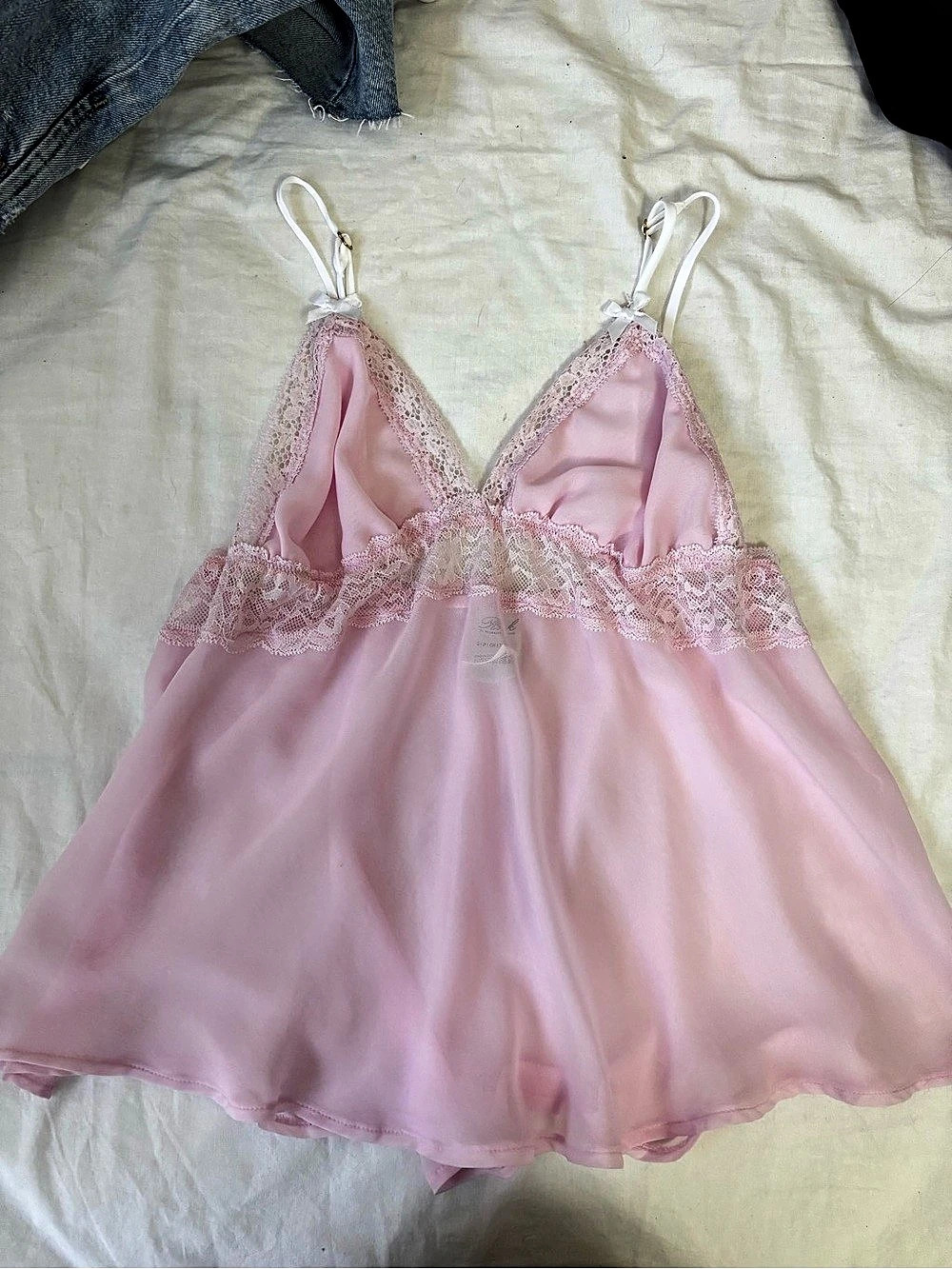 Victoria’s Secret PINK x Frankies Bikinis Lace Mesh Cami Top Pink S